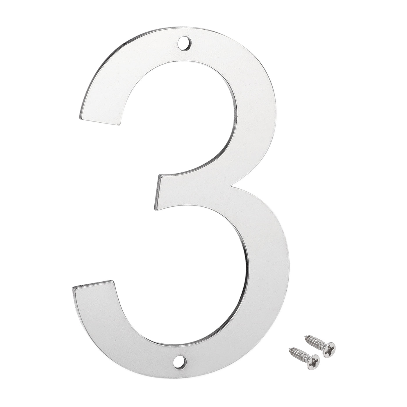 Harfington 5 Inch 304 Stainless Steel House Number Polishing for Door Mailbox(Number 3)