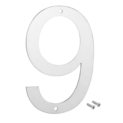 Harfington 5 Inch 304 Stainless Steel House Number Polishing for Door Mailbox(Number 9)