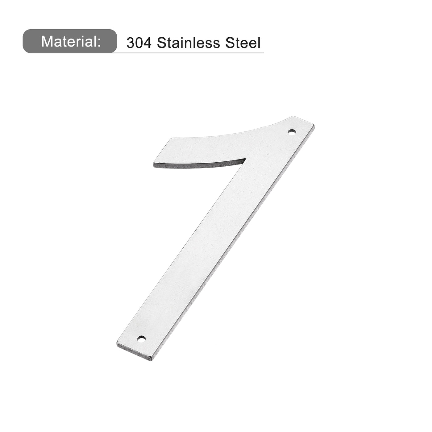 Harfington 6 Inch 304 Stainless Steel House Number Polishing for Door Mailbox(Number 1)