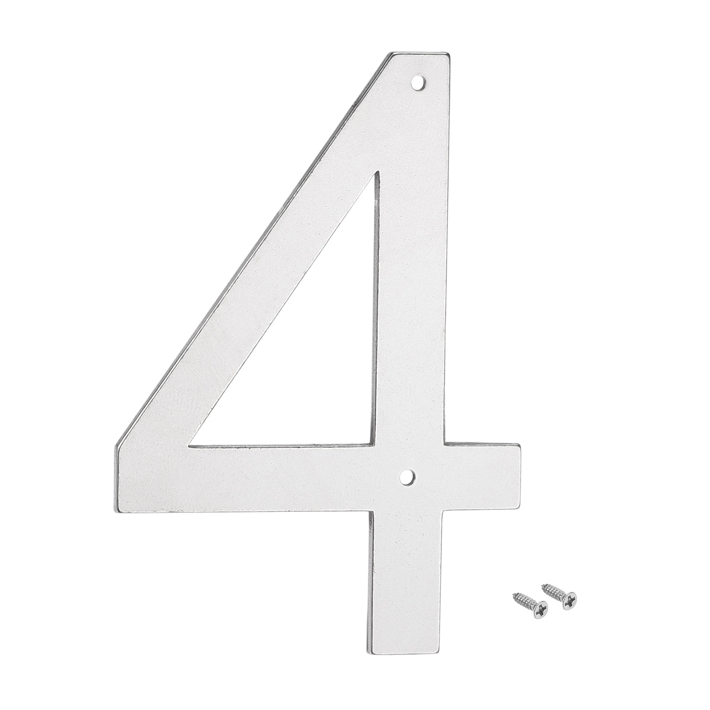 Harfington 6 Inch 304 Stainless Steel House Number Polishing for Door Mailbox(Number 4)