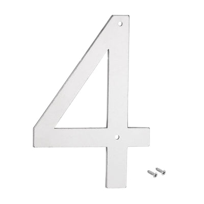 Harfington 6 Inch 304 Stainless Steel House Number Polishing for Door Mailbox(Number 4)