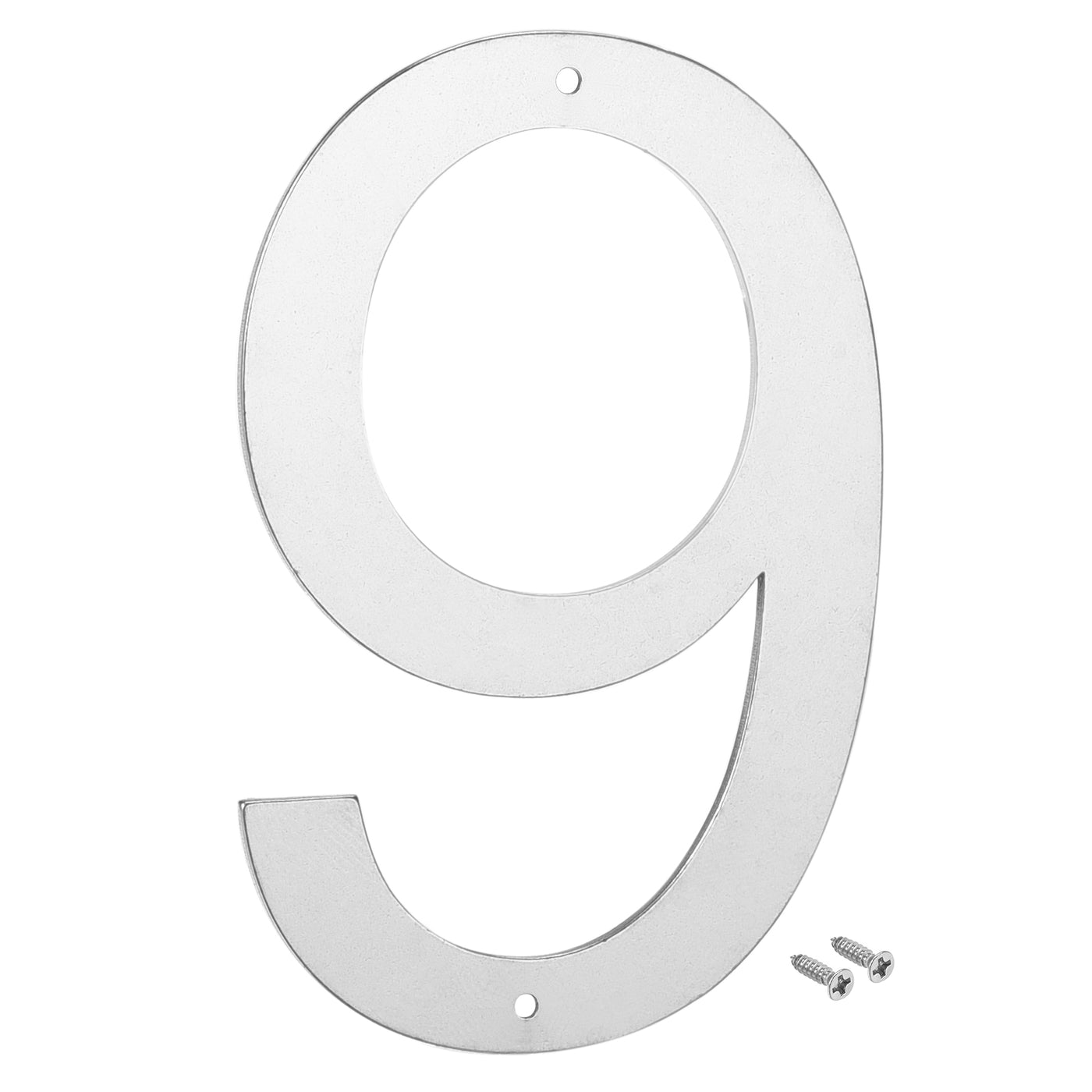 Harfington 6 Inch 304 Stainless Steel House Number Polishing for Door Mailbox(Number 9)