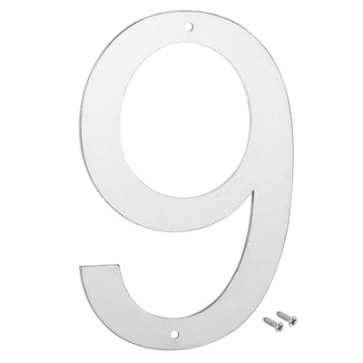 Harfington 6 Inch 304 Stainless Steel House Number Polishing for Door Mailbox(Number 9)