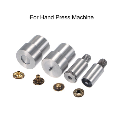 Harfington Uxcell Snap Fasteners Button Die for Hand Press Machine Setter Carbon Steel Pointed Fasteners Tool
