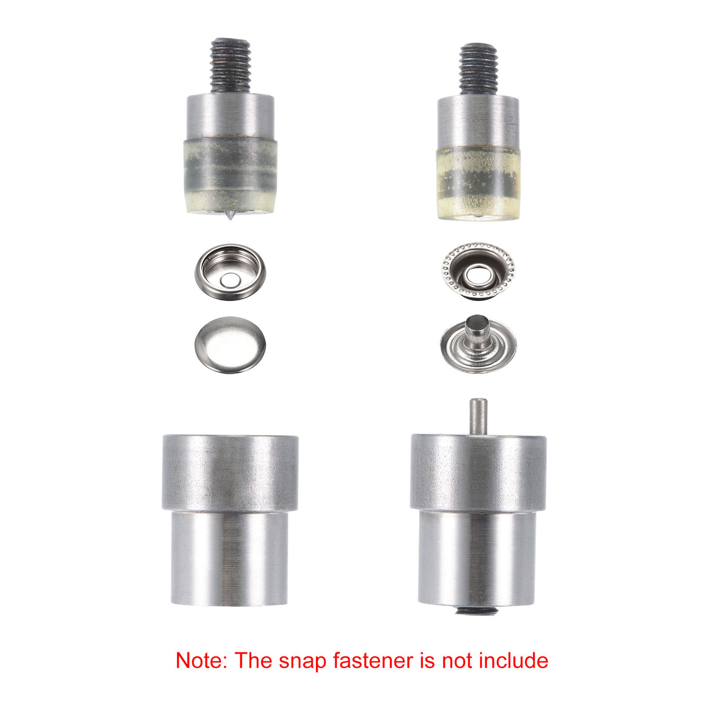 Harfington 15mm Snap Fasteners Button Die for Electric Press Machine Setter Carbon Steel Fasteners Tool M8 Thread