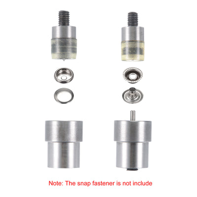 Harfington 15mm Snap Fasteners Button Die for Electric Press Machine Setter Carbon Steel Fasteners Tool M8 Thread