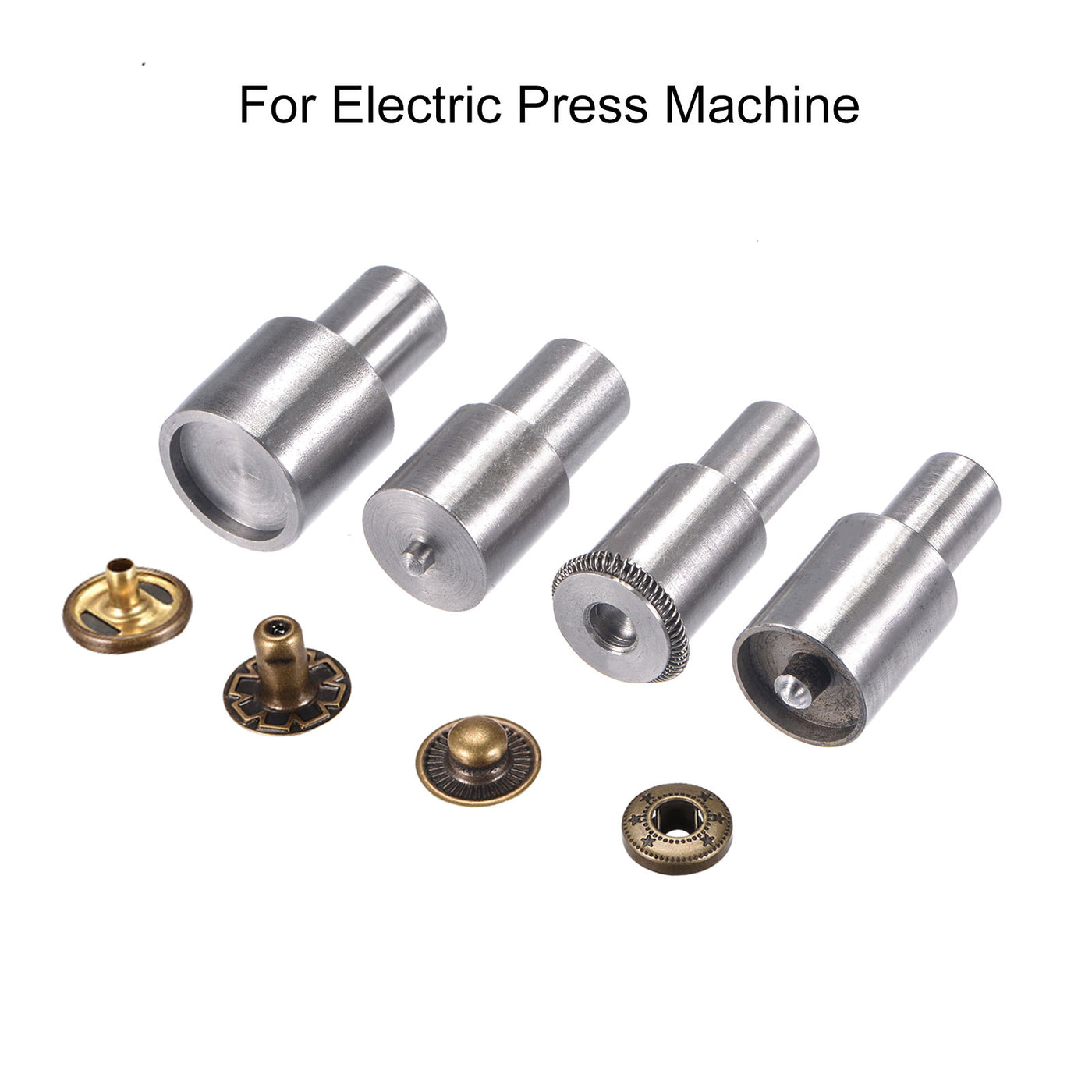 Harfington 15mm Snap Fasteners Button Die for Electric Press Machine Setter Carbon Steel Fasteners Tool