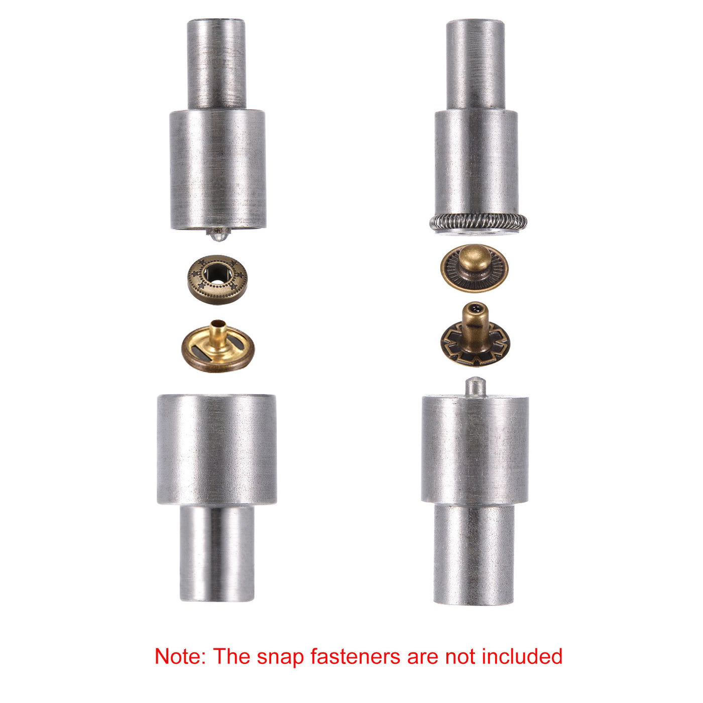 Harfington 15mm Snap Fasteners Button Die for Electric Press Machine Setter Carbon Steel Fasteners Tool