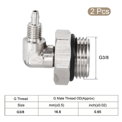 Harfington Elbow Tube Fitting Tube OD Nickel-plated Copper Adapter Fitting