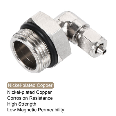 Harfington Elbow Tube Fitting Tube OD Nickel-plated Copper Adapter Fitting