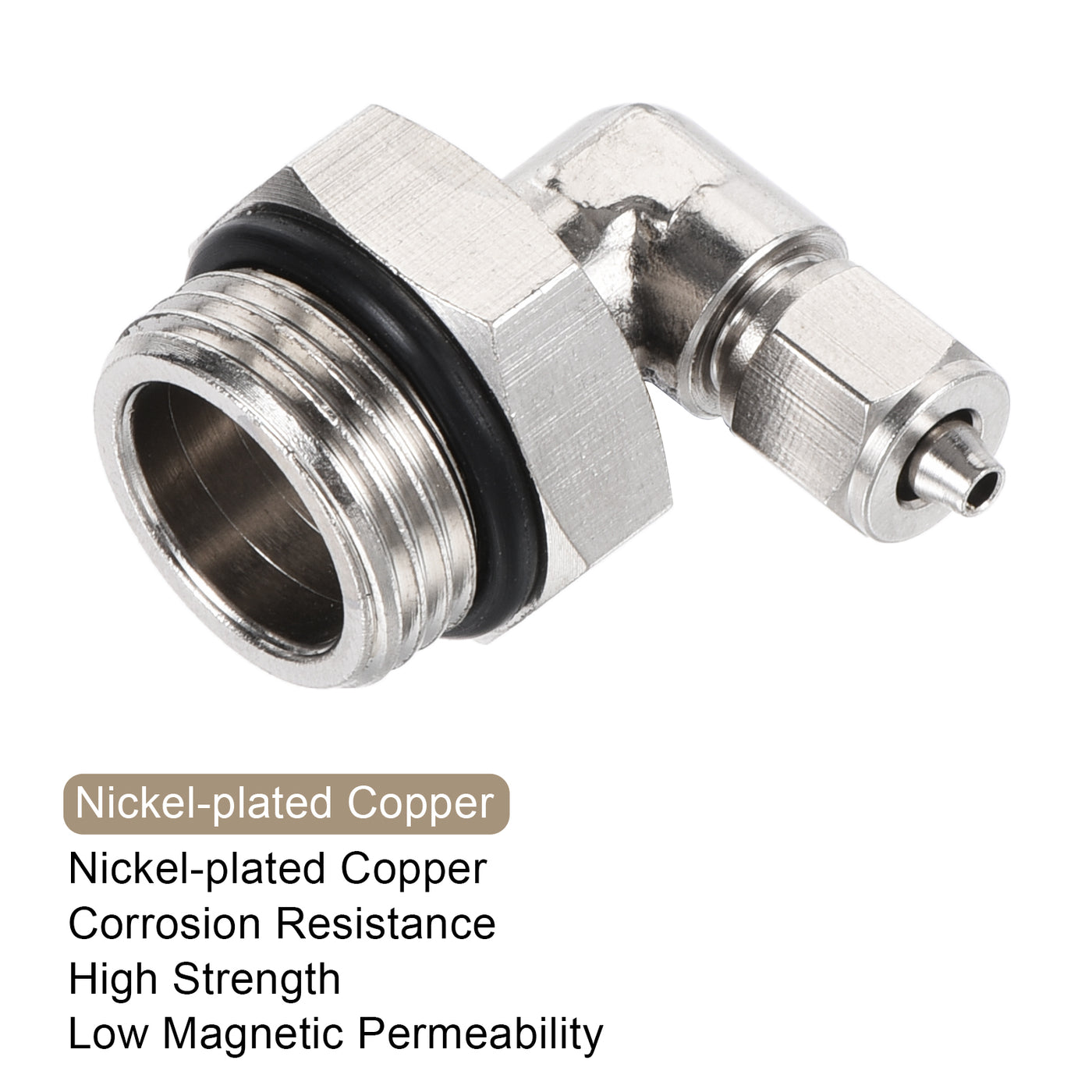 Harfington Elbow Tube Fitting Tube OD Nickel-plated Copper Adapter Fitting