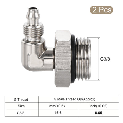 Harfington Elbow Tube Fitting Tube OD Nickel-plated Copper Adapter Fitting