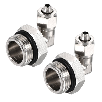 Harfington Elbow Tube Fitting Tube OD Nickel-plated Copper Adapter Fitting