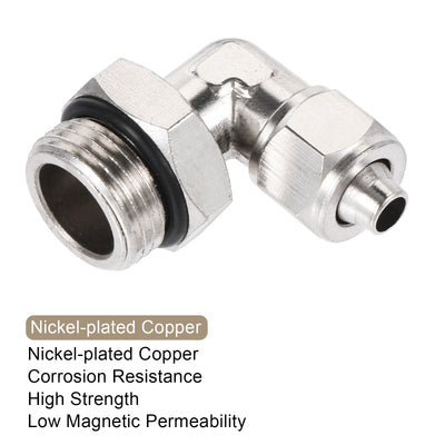 Harfington Elbow Tube Fitting Tube OD Nickel-plated Copper Adapter Fittings