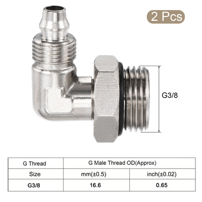 Harfington Elbow Tube Fitting Tube OD Nickel-plated Copper Adapter Fitting