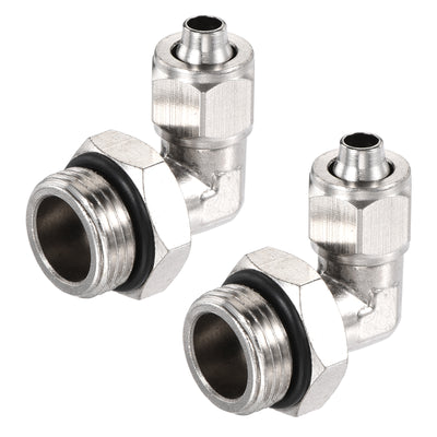 Harfington Elbow Tube Fitting Tube OD Nickel-plated Copper Adapter Fitting