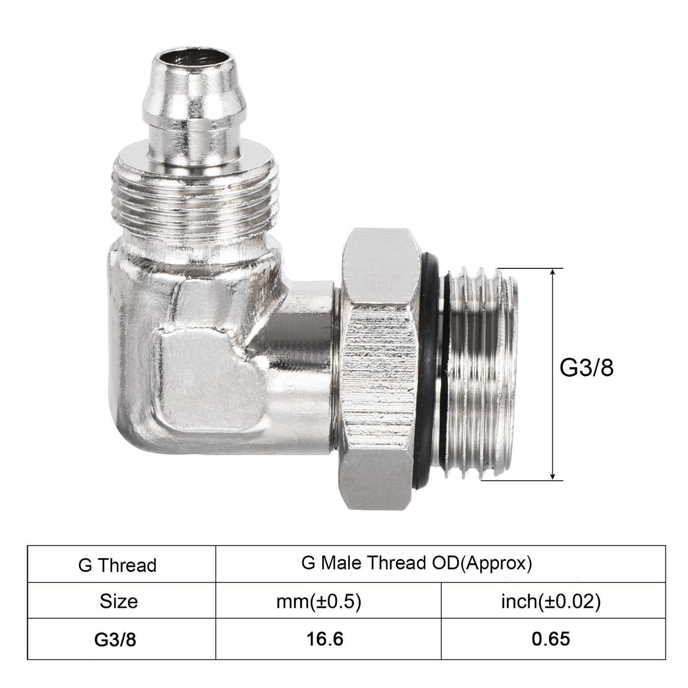 Harfington Elbow Tube Fitting Tube OD Nickel-plated Copper Adapter Fittings