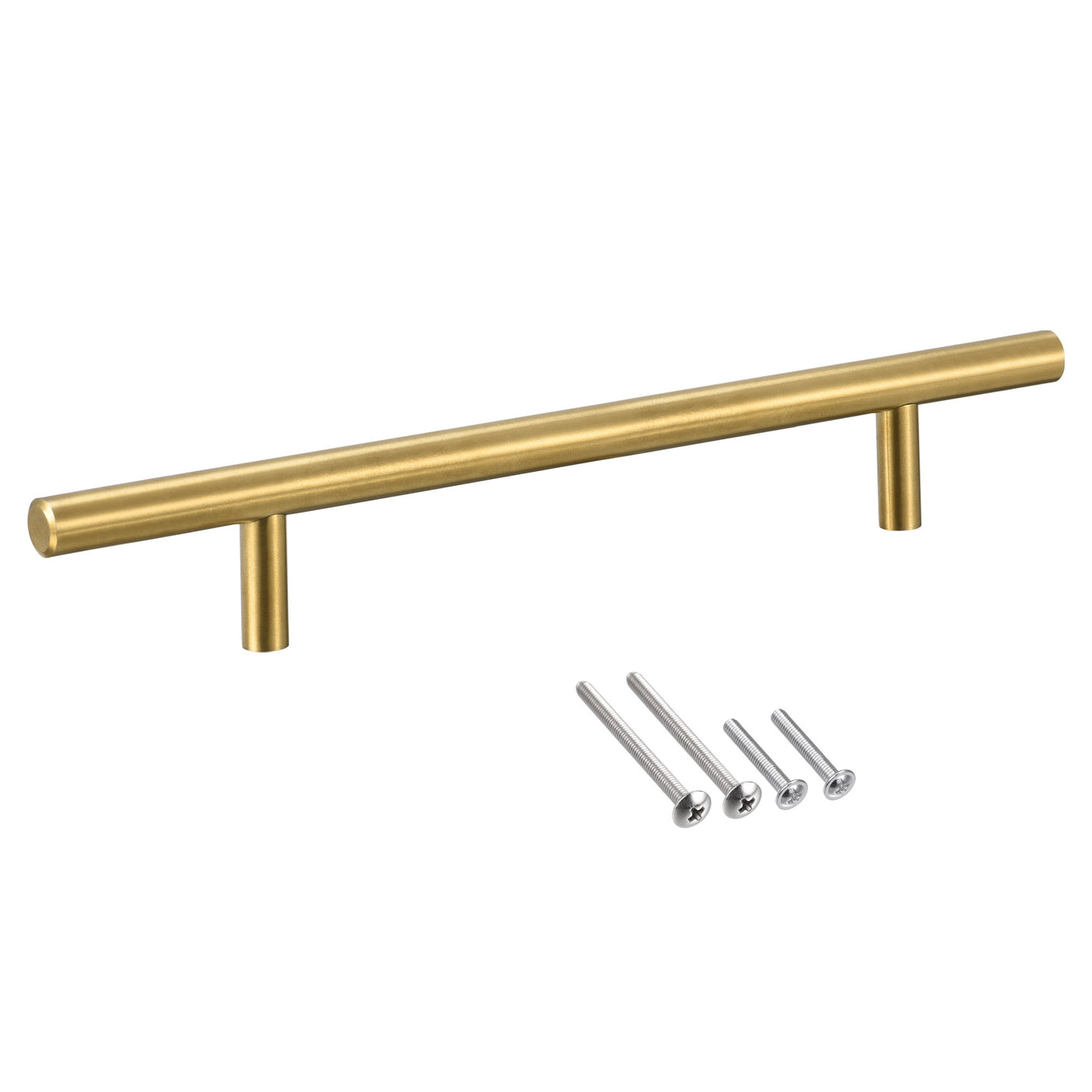 uxcell Uxcell T Bar Pull Handle, 10"(250mm) Length 10mm Dia Stainless Steel Cabinet Pulls 6.3"(160mm) Hole Center Distance Gold Tone