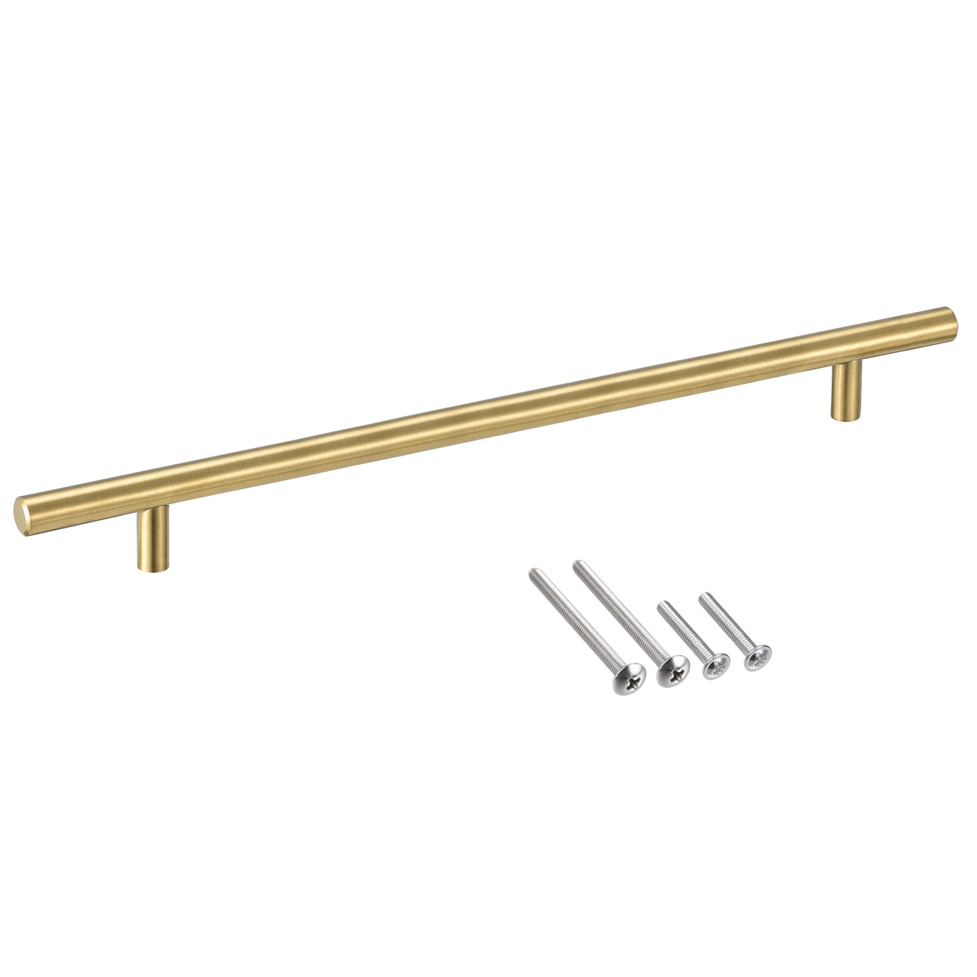 uxcell Uxcell T Bar Pull Handle, 16"(400mm) Length 12mm Dia Stainless Steel Cabinet Pulls 10"(256mm) Hole Center Distance Gold Tone