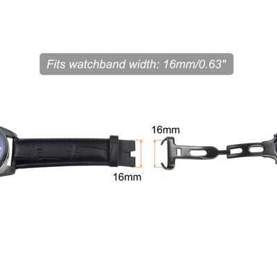Harfington Fold Watch Clasp Push Button for Watch Strap with Pin