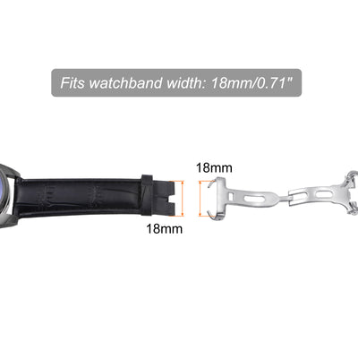 Harfington Fold Watch Clasp Push Button for Watch Strap with Pin