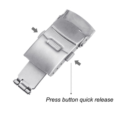 Harfington Fold Watch Deployment Clasp for Leather Watch Strap
