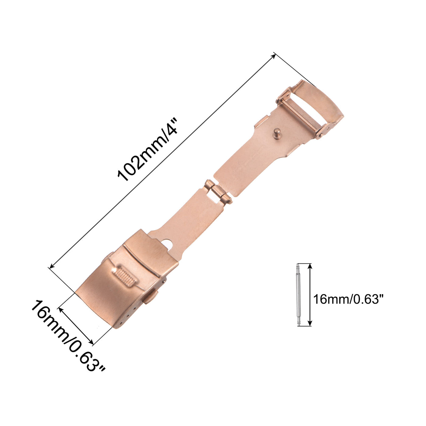 Harfington Fold Watch Deployment Clasp for Leather Watch Strap