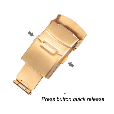 Harfington Fold Watch Deployment Clasp for Leather Watch Strap