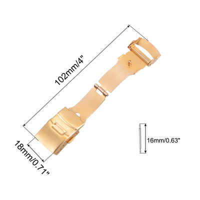 Harfington Fold Watch Deployment Clasp for Leather Watch Strap