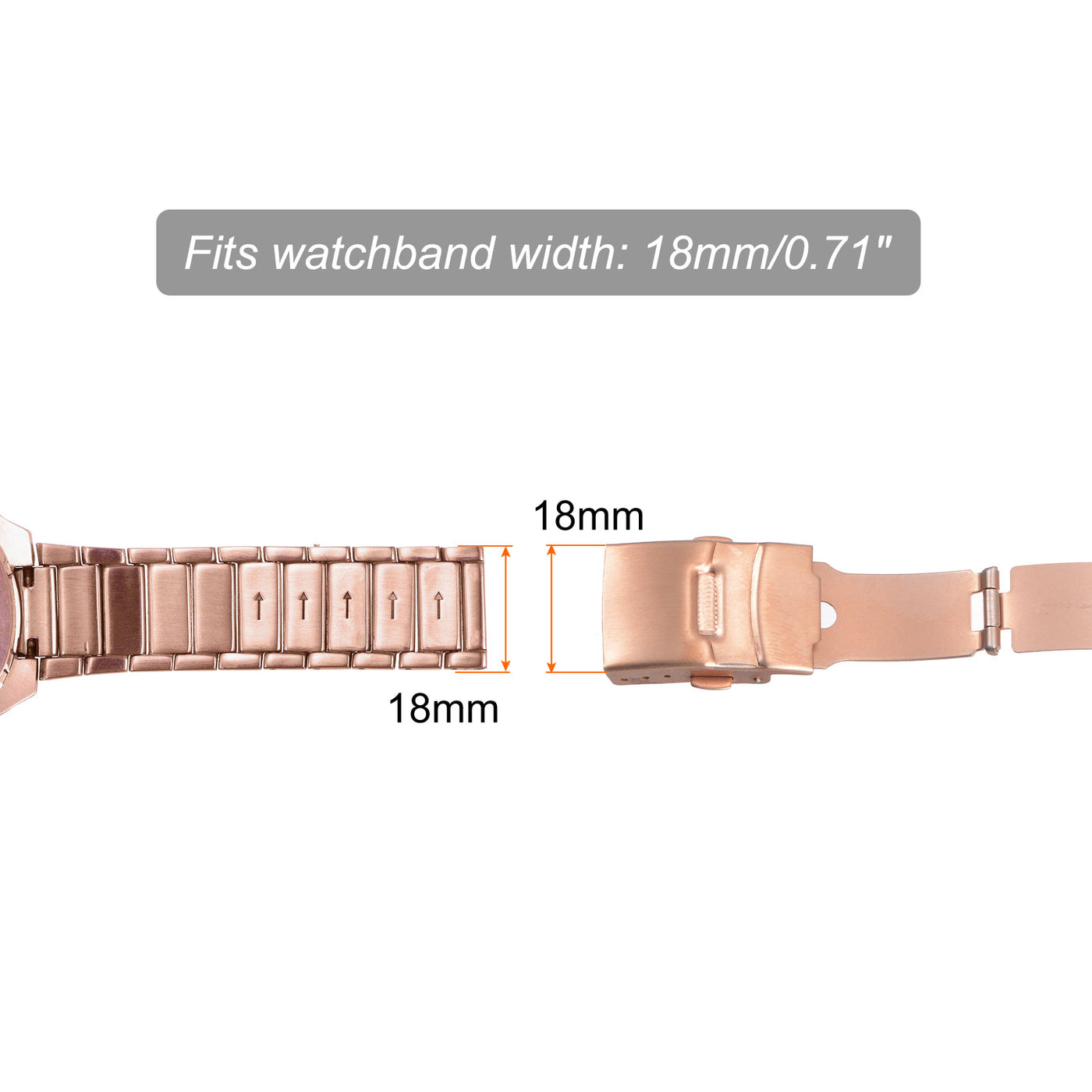 Harfington Fold Watch Deployment Clasp for Leather Watch Strap