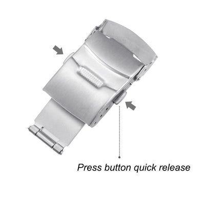 Harfington Fold Watch Deployment Clasp for Leather Watch Strap