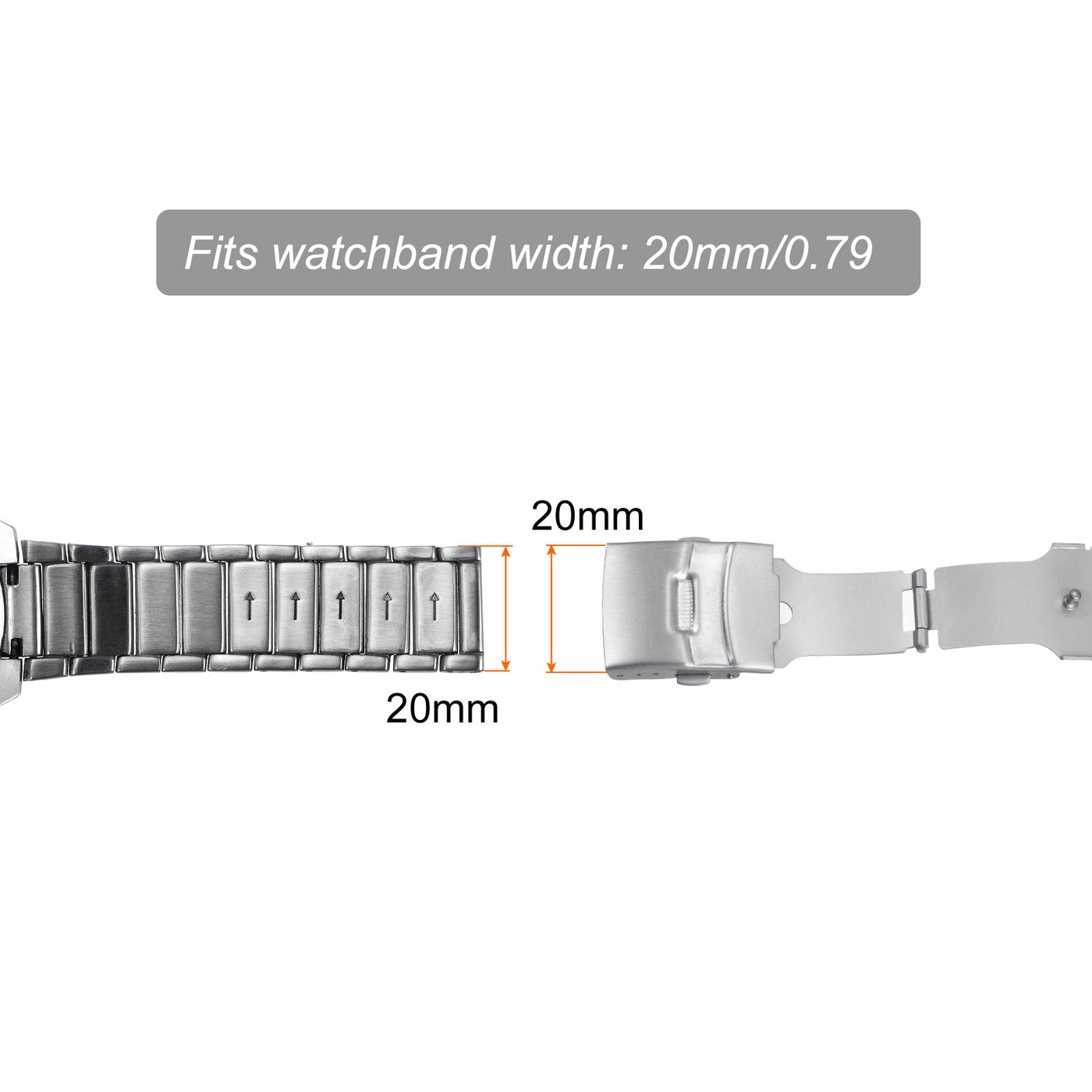 Harfington Fold Watch Deployment Clasp for Leather Watch Strap