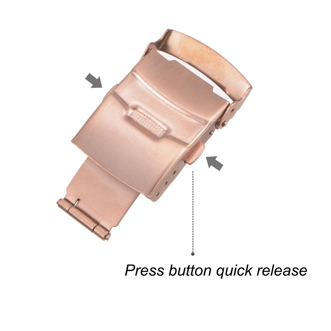Harfington Fold Watch Deployment Clasp for Leather Watch Strap