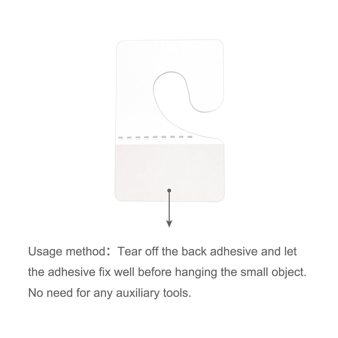 Harfington Clear Self Adhesive Hang Tab Hook, 27x42mm Plastic Display Folding Tabs for Retail Store Display, Pack of 300