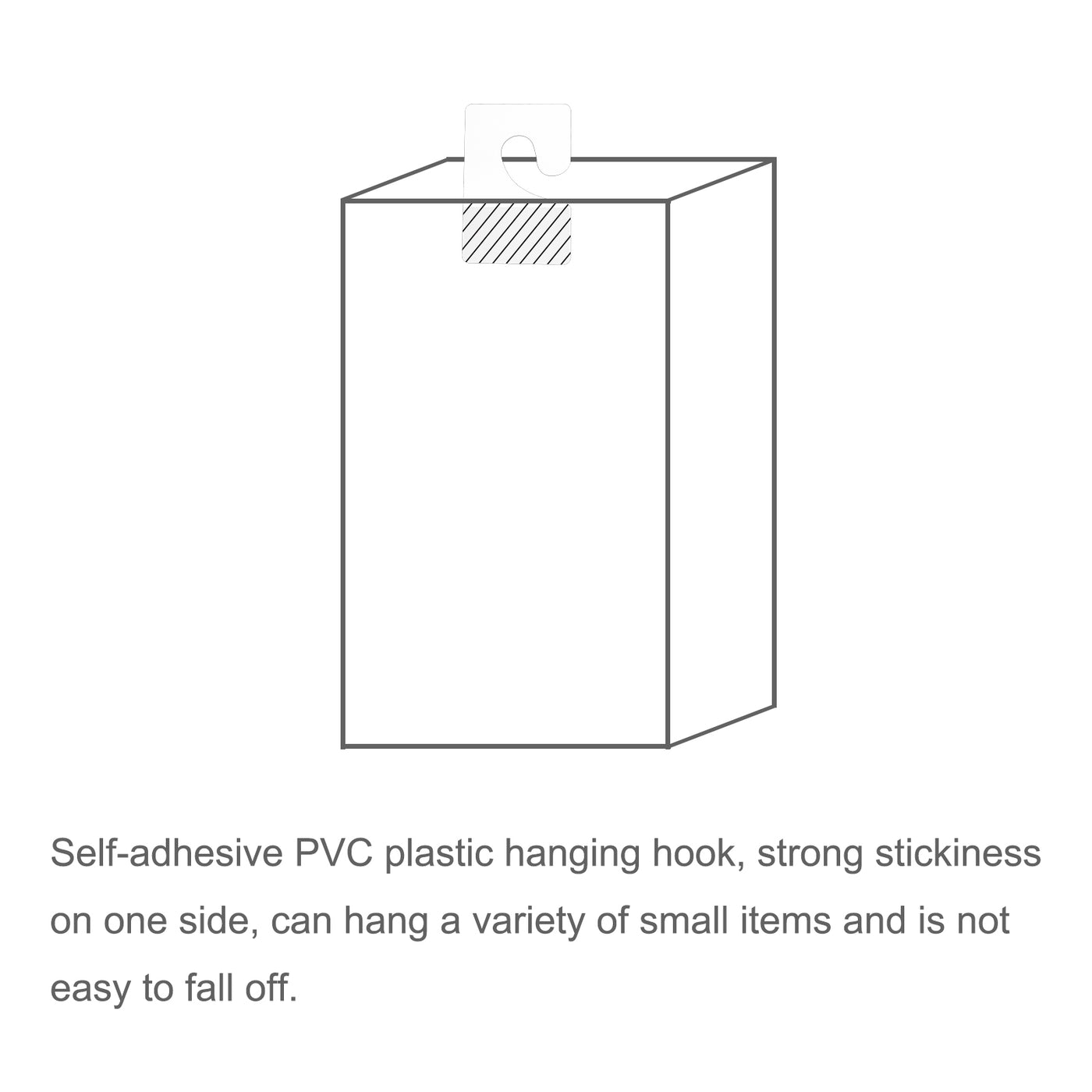 Harfington Clear Self Adhesive Hang Tab Hook, 27x42mm Plastic Display Folding Tabs for Retail Store Display, Pack of 300