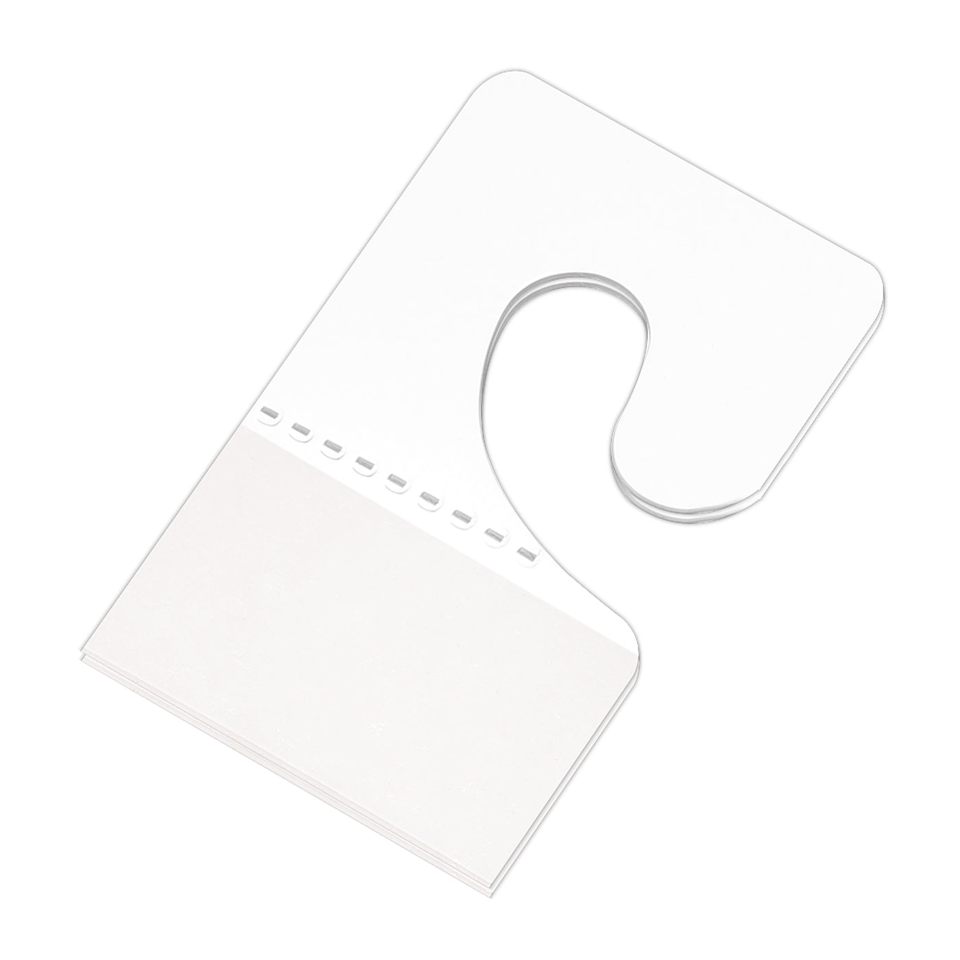 Harfington Clear Self Adhesive Hang Tab Hook, 27x42mm Plastic Display Folding Tabs for Retail Store Display, Pack of 300