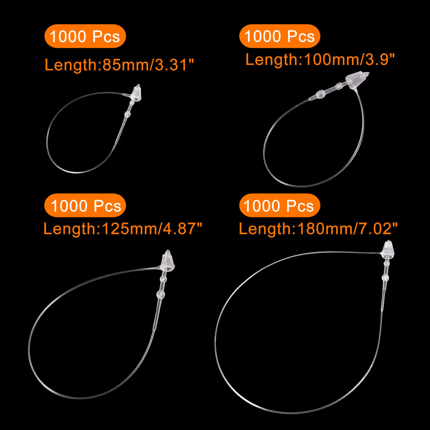 Harfington Snap Lock Pins Loop Price Tag Fastener Plastic Tags