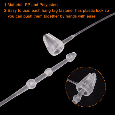 Harfington Snap Lock Pins Loop Price Tag Fastener Plastic Tags