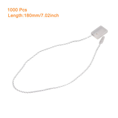Harfington Hang Tag String Snap Lock Price Tag Fastener Ties Grey 7 Inch 1000pcs