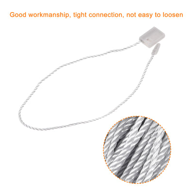Harfington Hang Tag String Snap Lock Price Tag Fastener Ties Grey 7 Inch 1000pcs