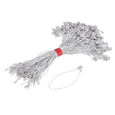 Harfington Hang Tag String Snap Lock Price Tag Fastener Ties Grey 7 Inch 1000pcs