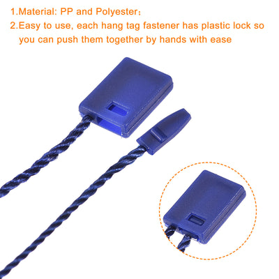 Harfington Hang Tag String Snap Lock Price Tag Fastener Ties Blue 7 Inch 1000pcs