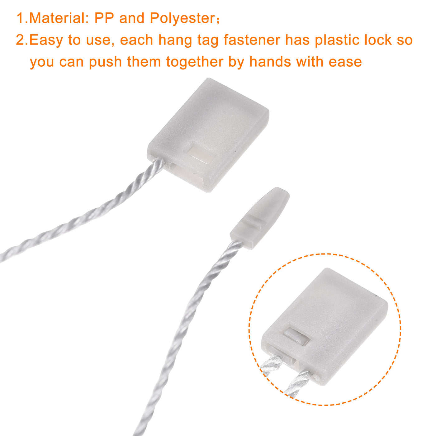 Harfington Hang Tag String Snap Lock Price Tag Fastener Ties 7 Colors 7 Inch 700pcs