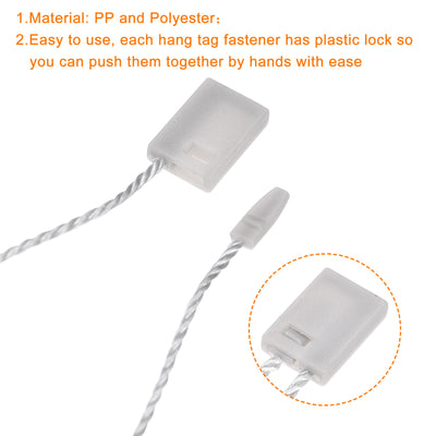Harfington Hang Tag String Snap Lock Price Tag Fastener Ties 7 Colors 7 Inch 700pcs