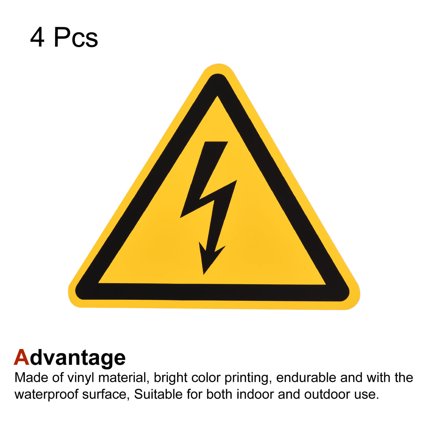 Harfington electrical shock Warning Sign Self Adhesive