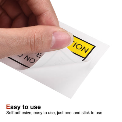 Harfington Rectangle High Surface Temperatures Warning Sign Yellow with Black Words