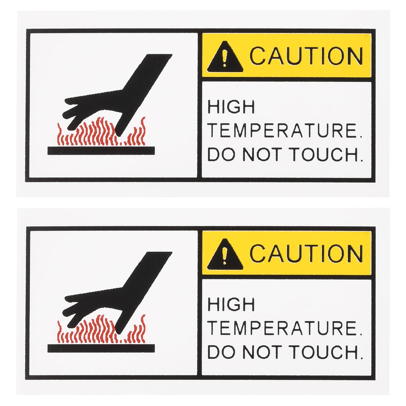 Harfington Rectangle High Temperatures Warning Sign Word