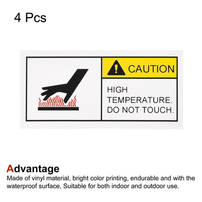 Harfington Rectangle High Temperatures Warning Sign Word