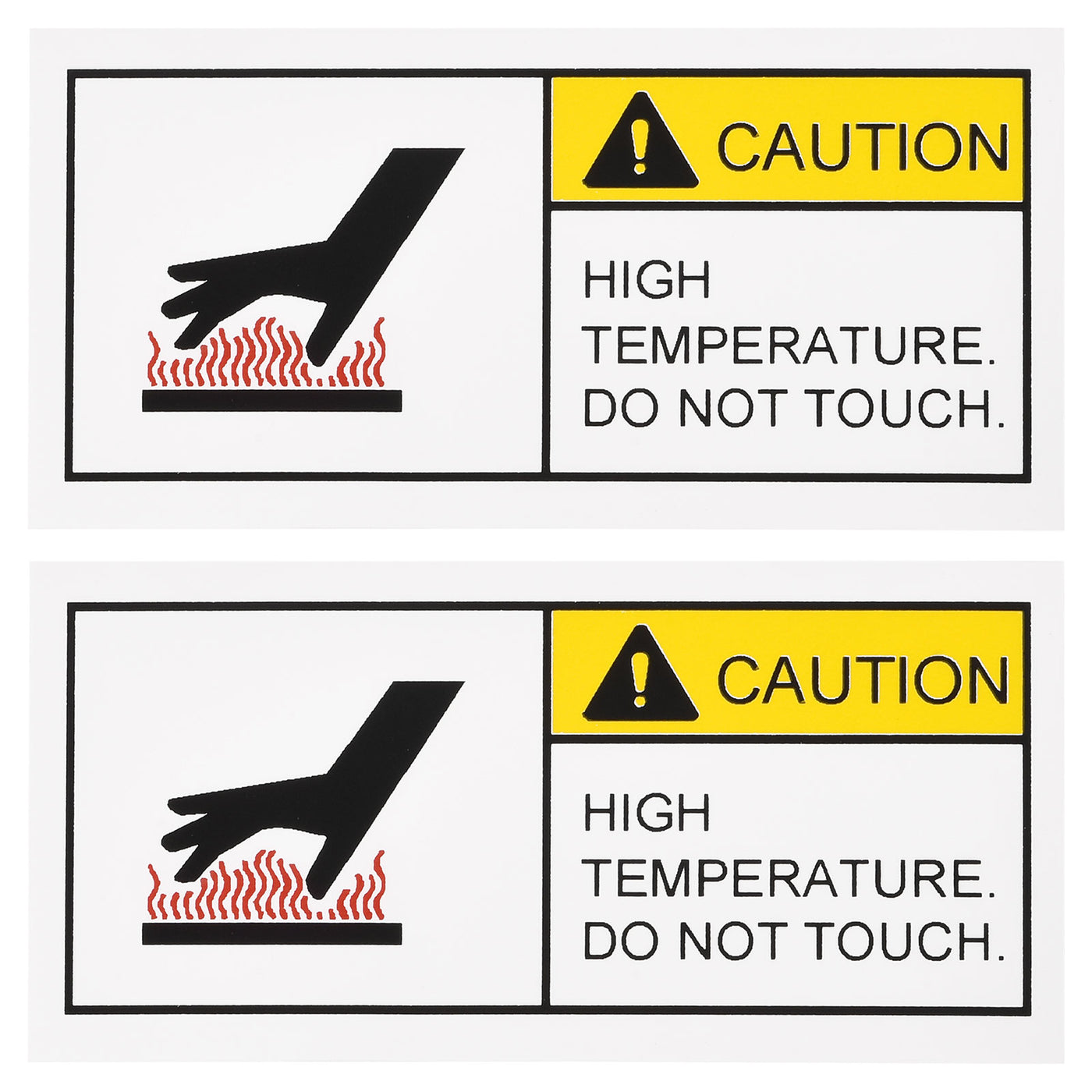 Harfington Rectangle High Temperatures Warning Sign Word