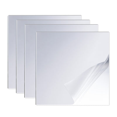Harfington Uxcell Flexible Mirror Sheets Acrylic Self Adhesive Non Glass Wall Sticker
